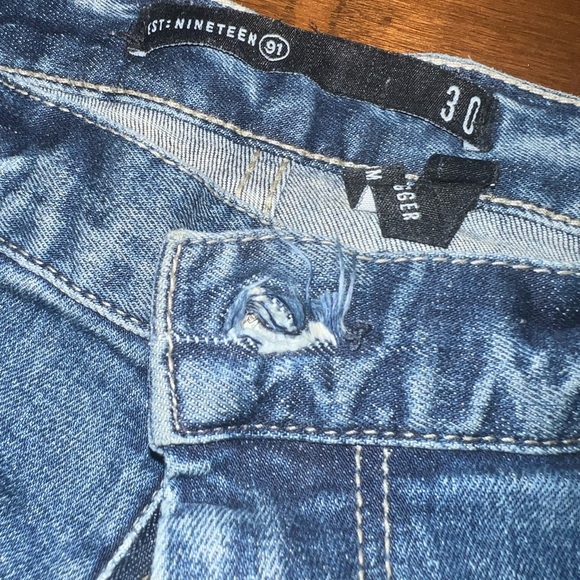 Men's Cotton On Distressed Slim Denim Joggers - Picture 5 of 11